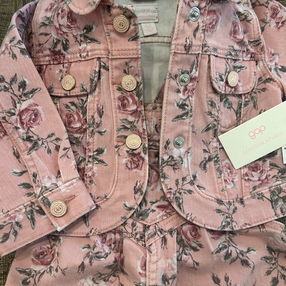 Love shack fancy x gap denim set 6-12 months - Picture 2 of 5